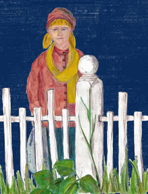 Hester looks longingly into Griselda's garden